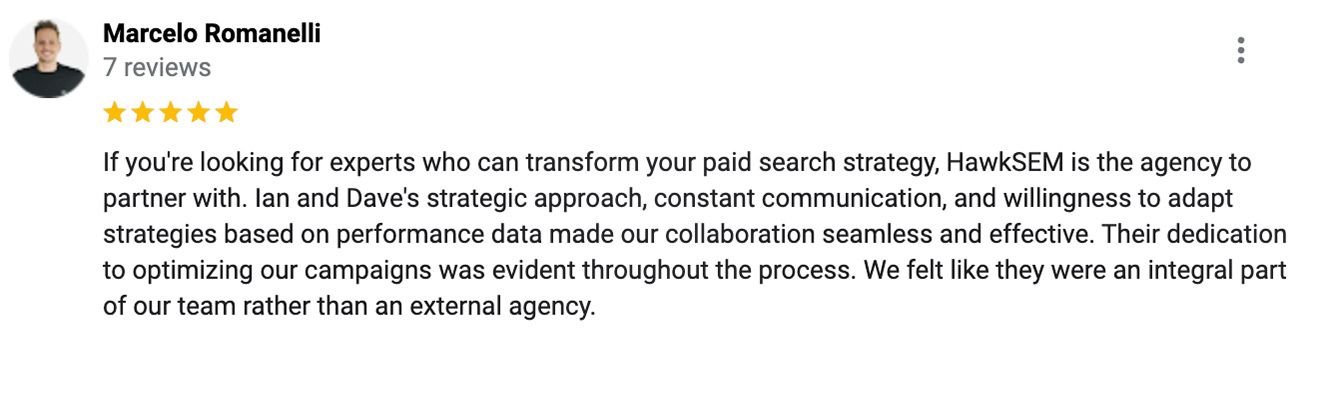Google Review - Marcelo