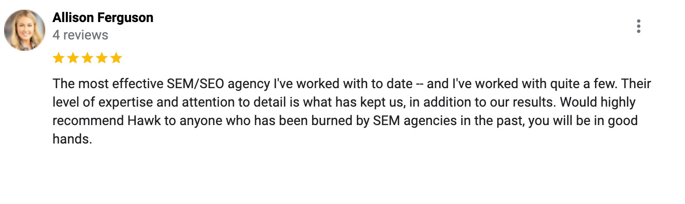 Google Review - Allison
